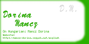 dorina mancz business card